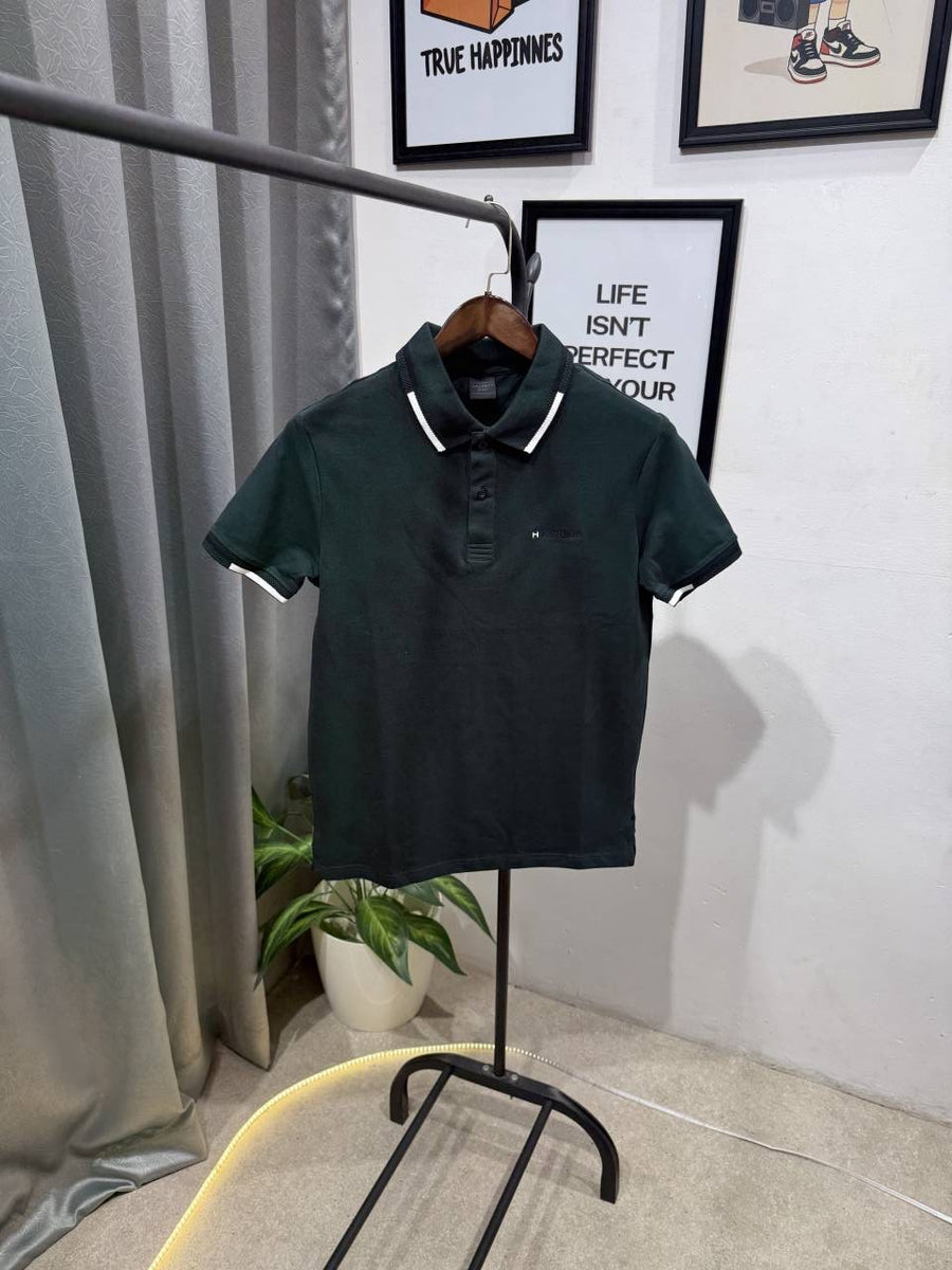 Hackett imported polo tshirt bottle green