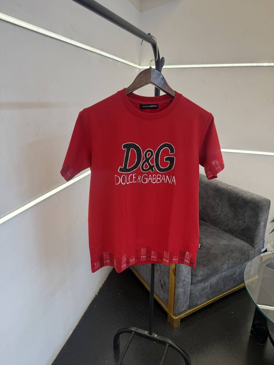D&G turkey imported round neck tshirt red