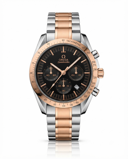 Omega Speed Master Chronograph Two Tone Copper Black Dial