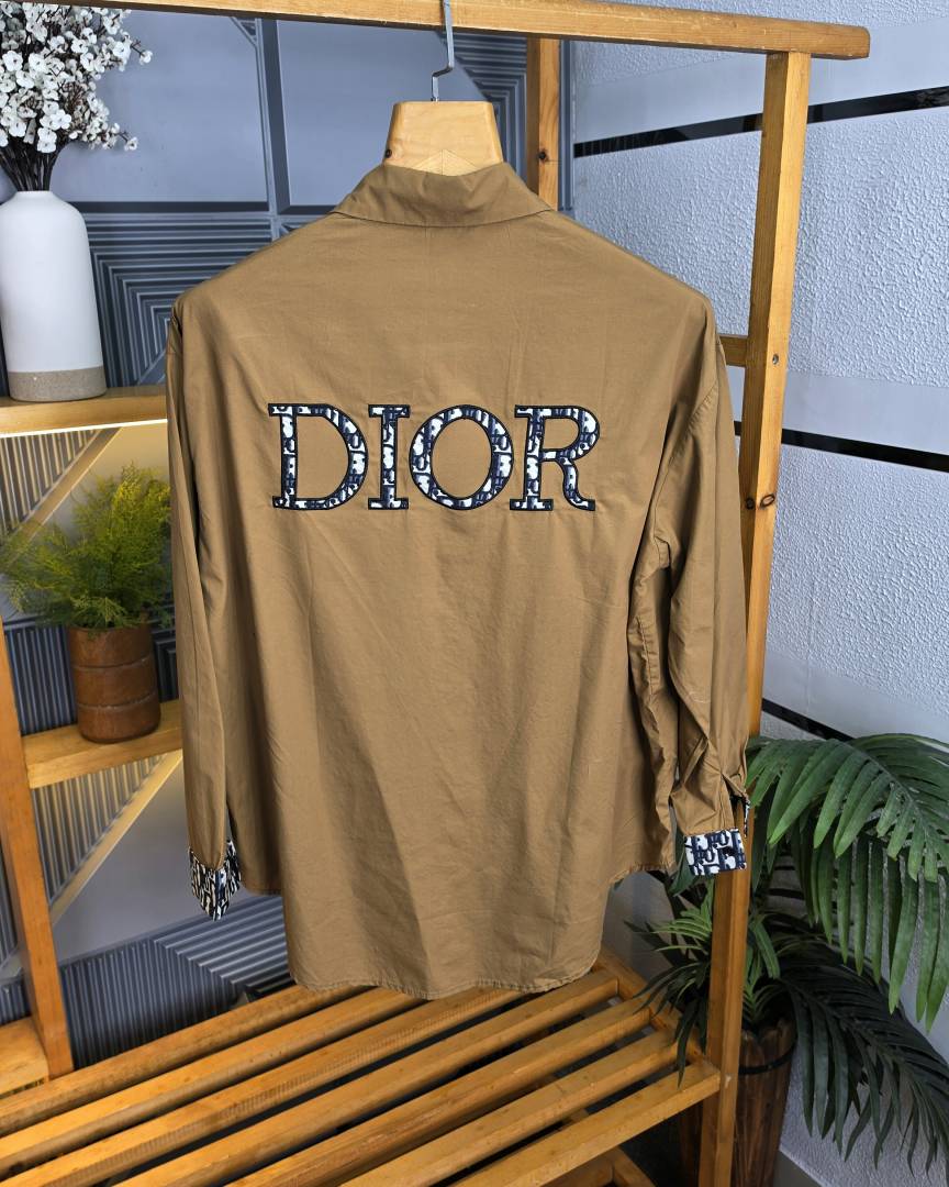 Dio Back Print Shirt Coffee S110-CF