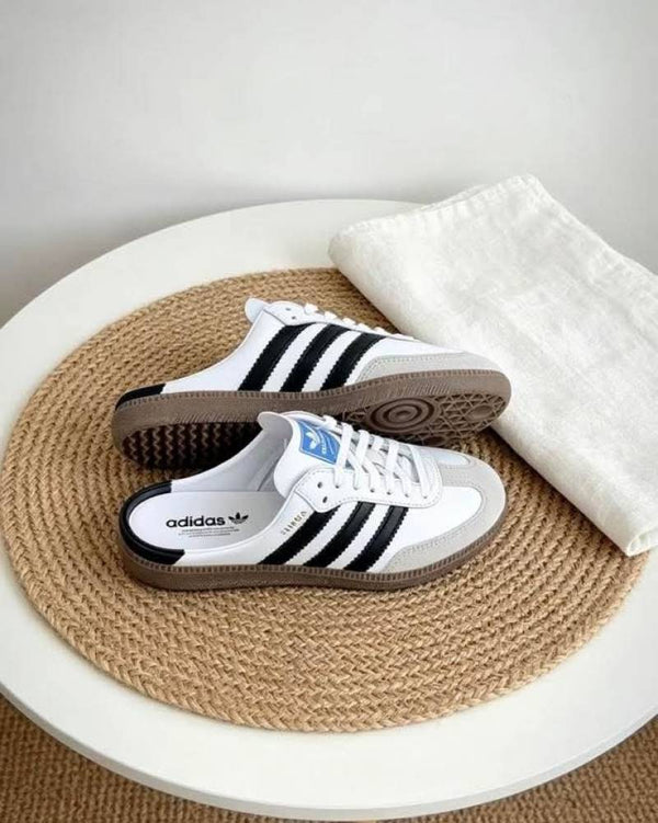 Adidas Samba Mule White Black For women 669