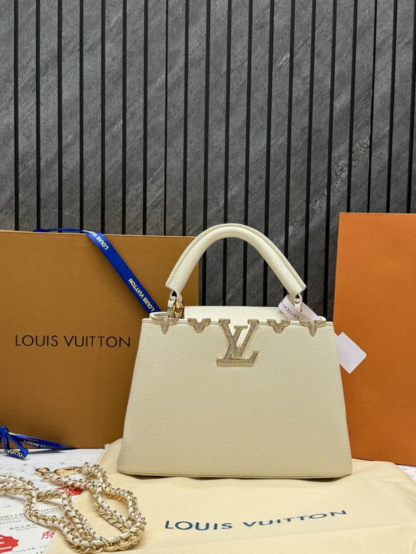 Louis Vuitton CB White Capucines Highend With OriginalBox & CarryBag