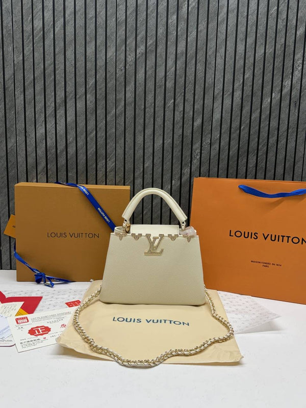 Louis Vuitton CB White Capucines Highend With OriginalBox & CarryBag