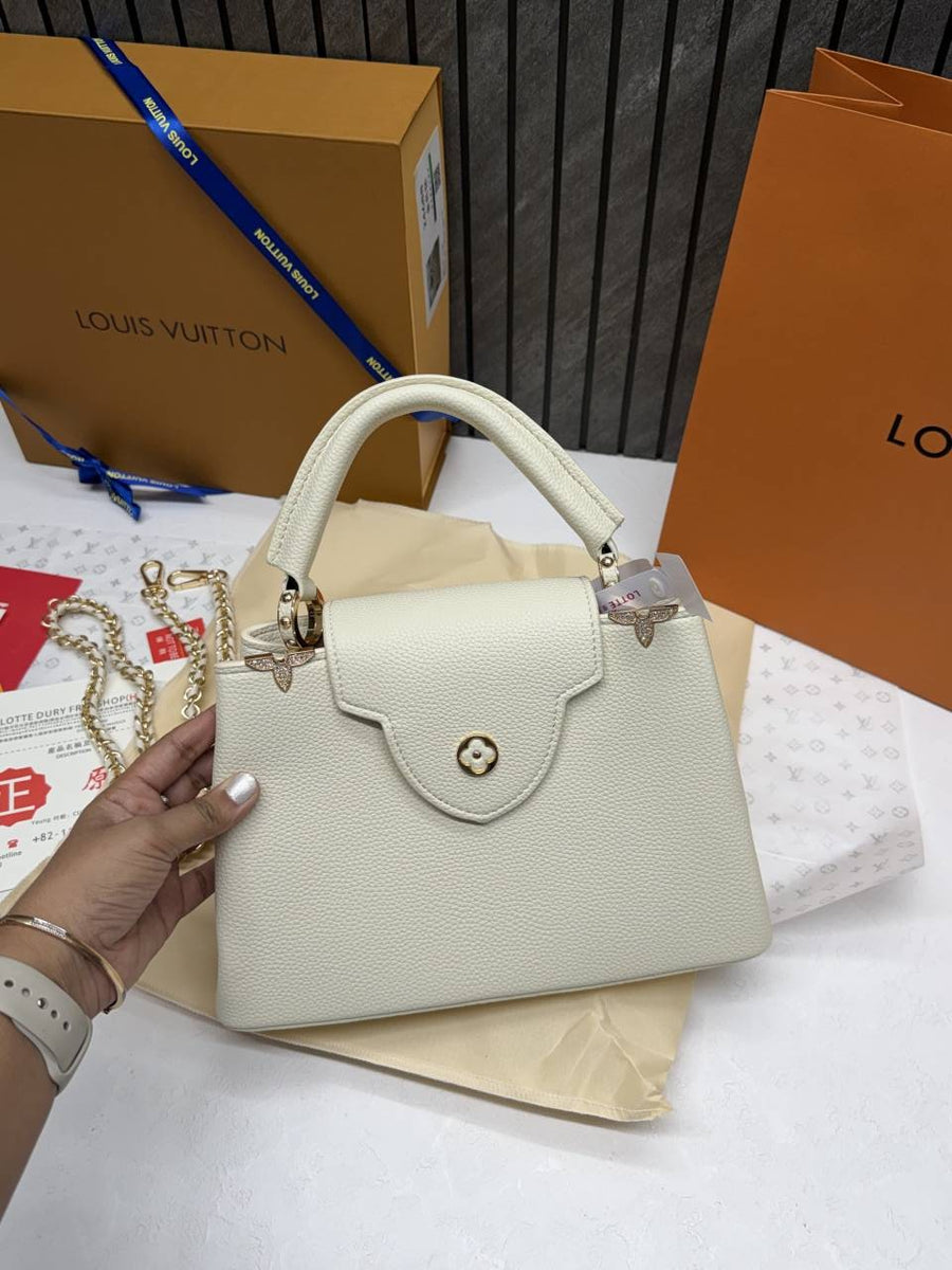 Louis Vuitton CB White Capucines Highend With OriginalBox & CarryBag