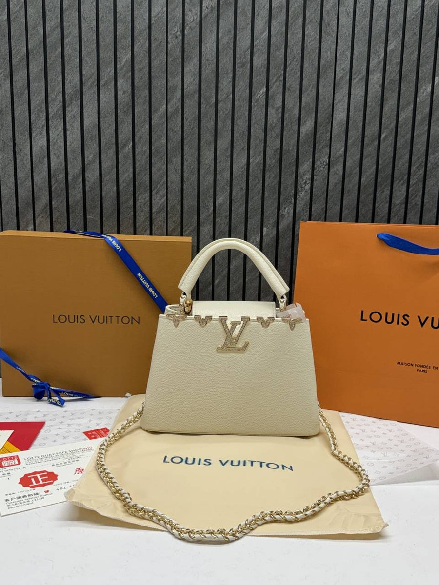 Louis Vuitton CB White Capucines Highend With OriginalBox & CarryBag