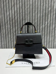 Valentynoo Black VSling TopHandle ShoulderBag With dustCover