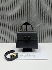 Valentynoo Black VSling TopHandle ShoulderBag With dustCover