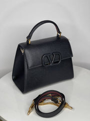 Valentynoo Black VSling TopHandle ShoulderBag With dustCover
