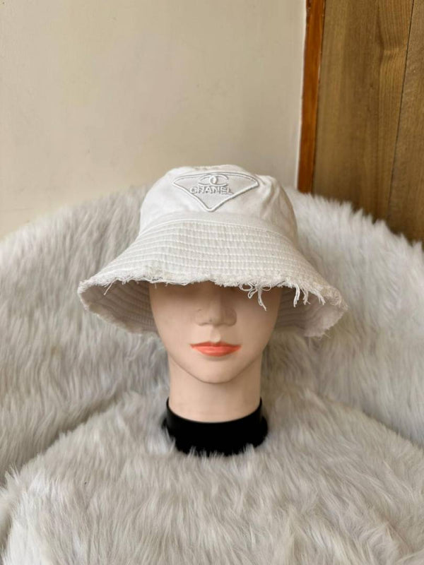 Chanel_CC_Of White_Triangle_Premium_Bucket_Hat_With_Safety_Box_