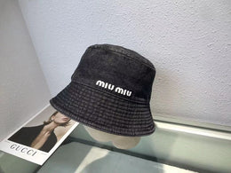 Miu Miu Premium Denim Bucket Hat (grey) Premium Unisex Hat