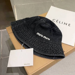 Miu Miu Premium Denim Bucket Hat (grey) Premium Unisex Hat
