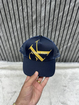 Calvin Kline_Royal_Blue_Premium_Large_Front_Logo_Trucker_Hat