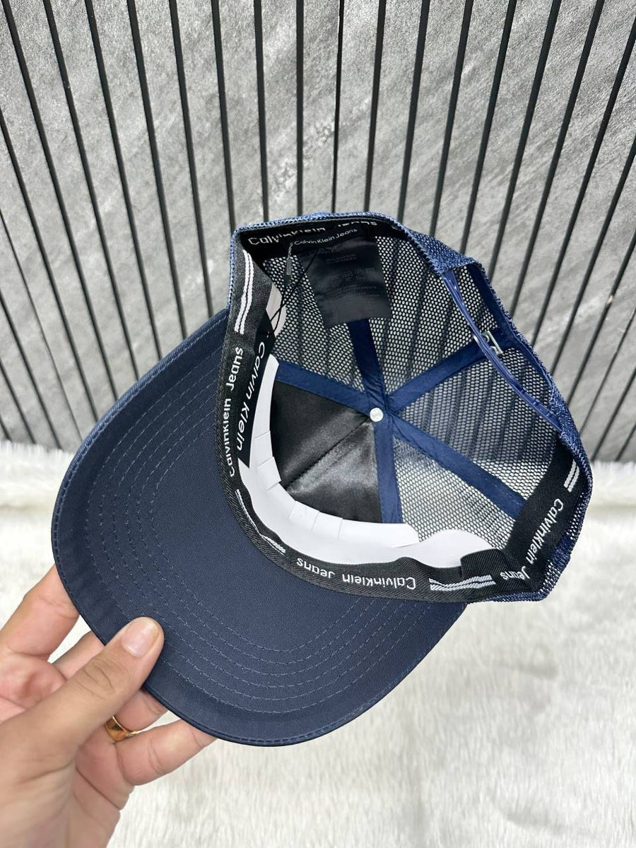 Calvin Kline_Royal_Blue_Premium_Large_Front_Logo_Trucker_Hat