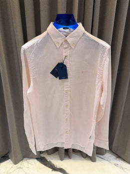 Hackett Chest Logo Full Sleeves Shirt Pink