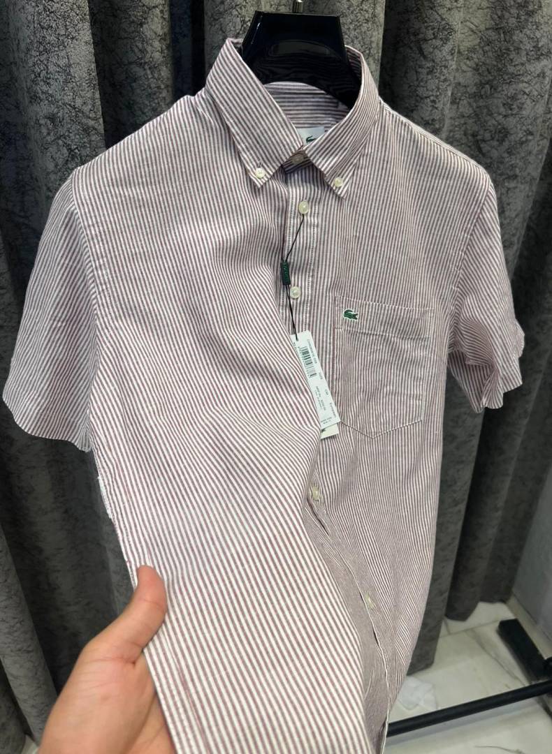 Lacoste IMPORTED STORE ARTICLE DESIGNER SHIRT MAROON
