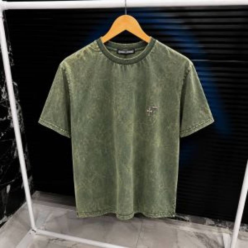 Chrome Heart Chest Logo Drop Shoulder T-shirt Green