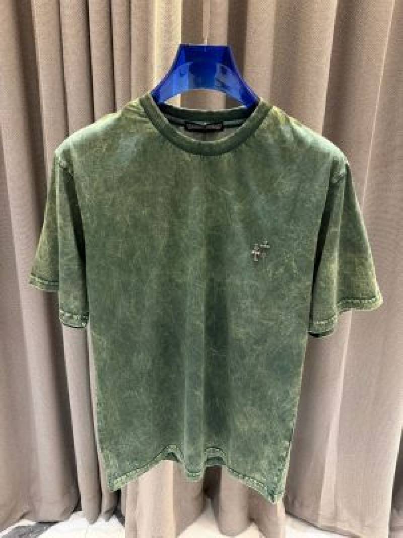 Chrome Heart Chest Logo Drop Shoulder T-shirt Green