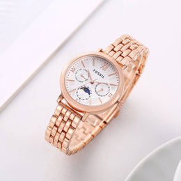 Fossil Es3121 Jacqueline Sun Moon Copper-White
