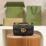 GG Marmont Matelasse Premium Shoulder Bag With OG Box & Premium Dust Bag (Black 250)