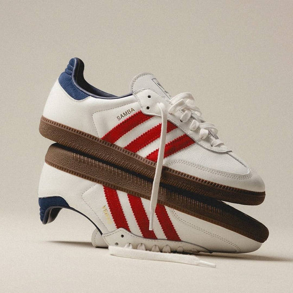 Adidas Samba Victory Red Blue Night Indigo Women Leather Quality