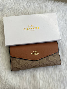 Coach_67_EarthYellow_3_Fold_Wallet_With_OriginalBox