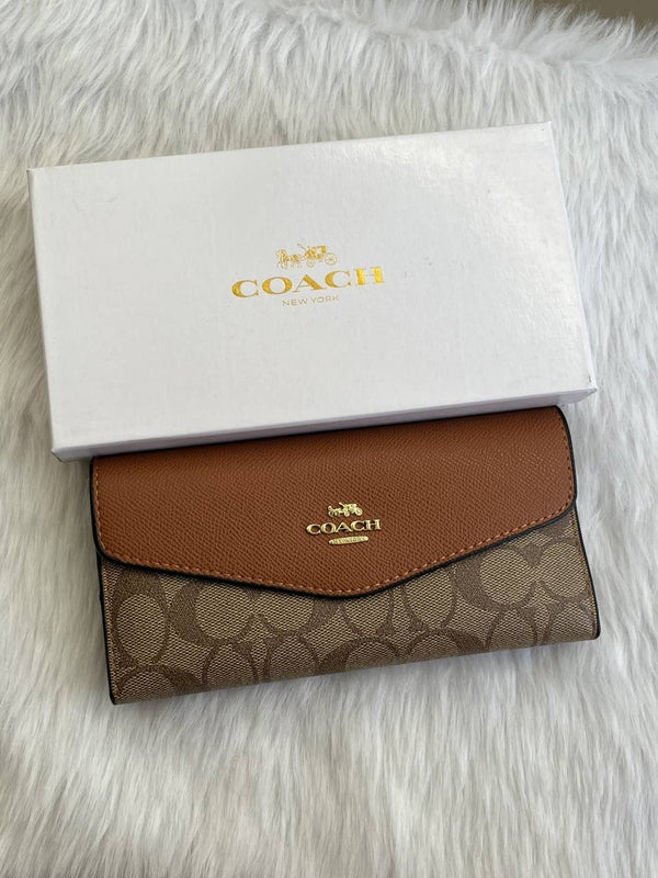 Coach_67_EarthYellow_3_Fold_Wallet_With_OriginalBox