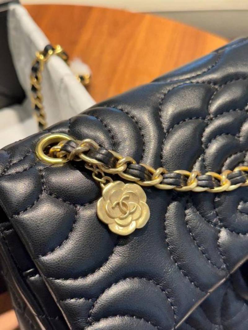 Chanel1208 Camellia Premium Limited Edition Bag With OG Box & Dust Bag (Black - 1208)