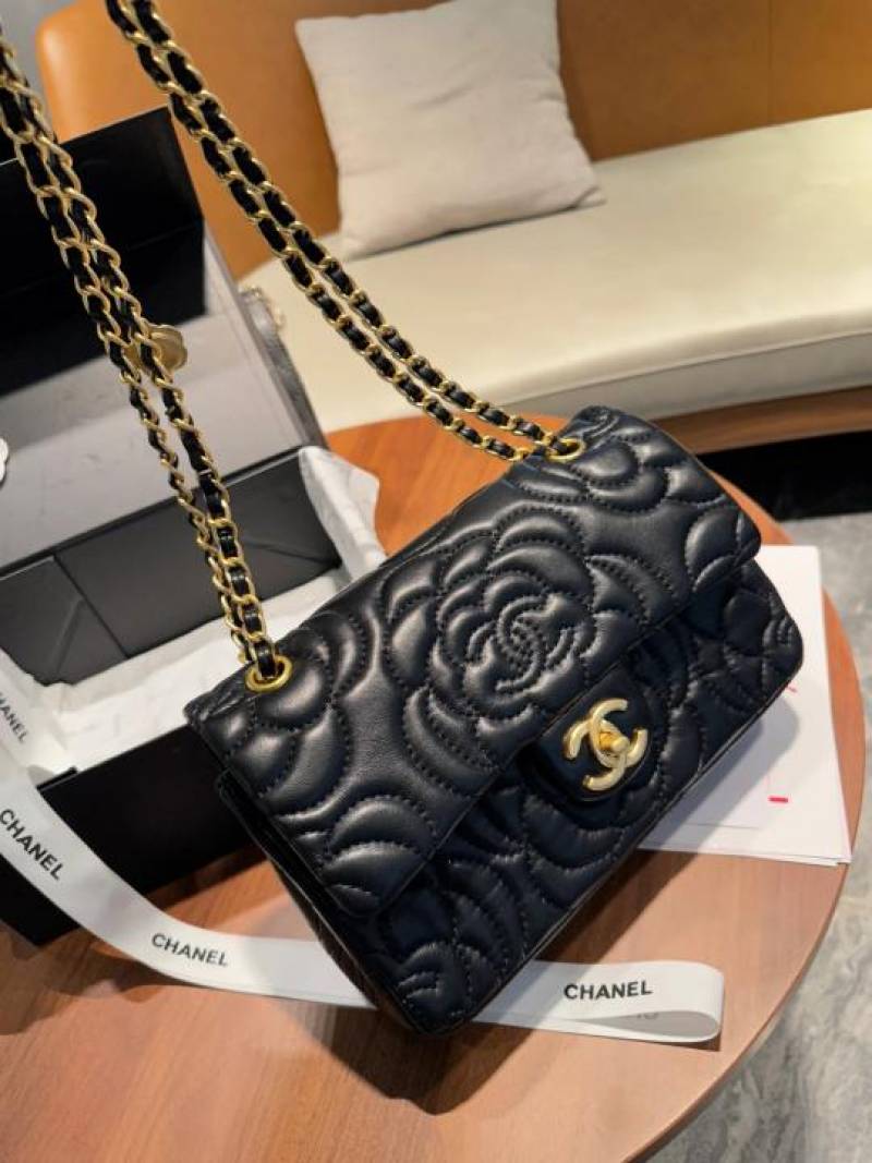 Chanel1208 Camellia Premium Limited Edition Bag With OG Box & Dust Bag (Black - 1208)