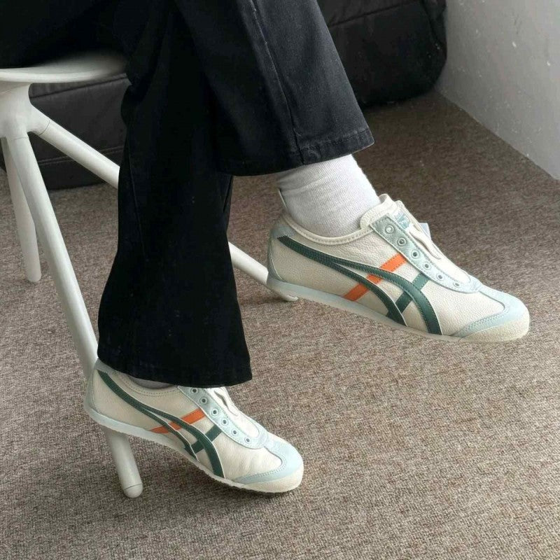 Onitsuukaa Tigerr Mexico 66 Slip On Cream Green 1253