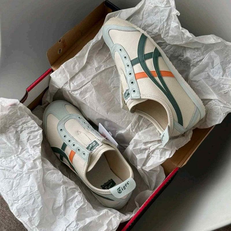 Onitsuukaa Tigerr Mexico 66 Slip On Cream Green 1253