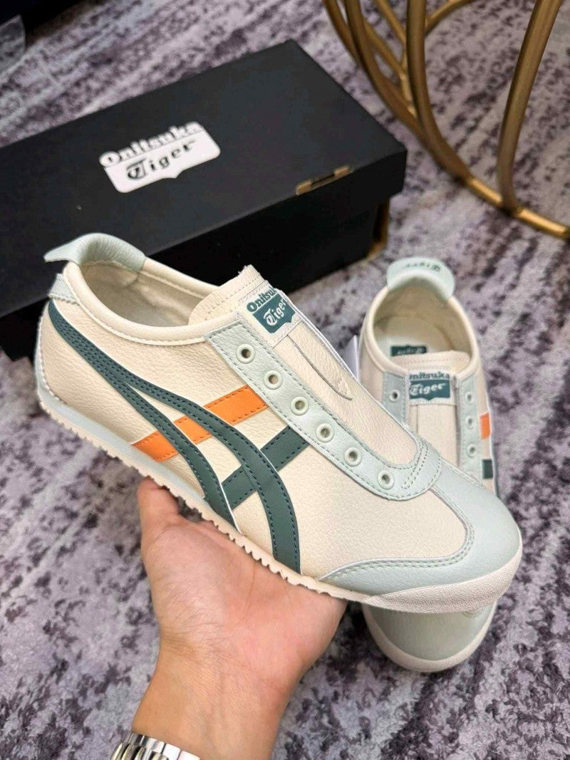 Onitsuukaa Tigerr Mexico 66 Slip On Cream Green 1253