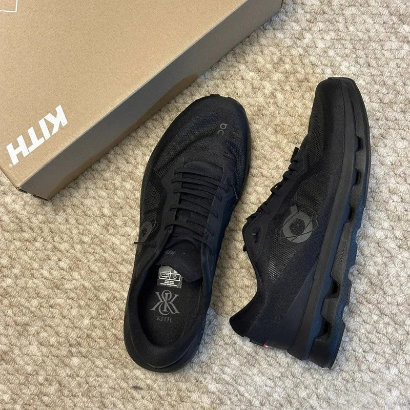 On Running x Kith Cloudzone Triple Black