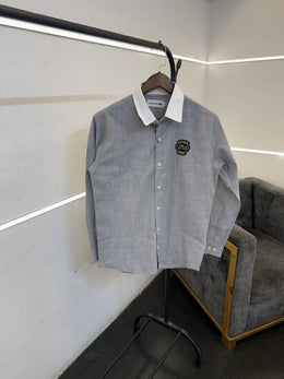 Lacoste imported oxford linen shirt grey