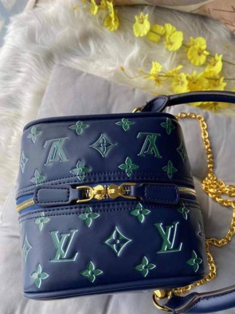 Louis Vuitton LV Limited Edition New Square Bag With Dust Bag (Navy Green - 964)
