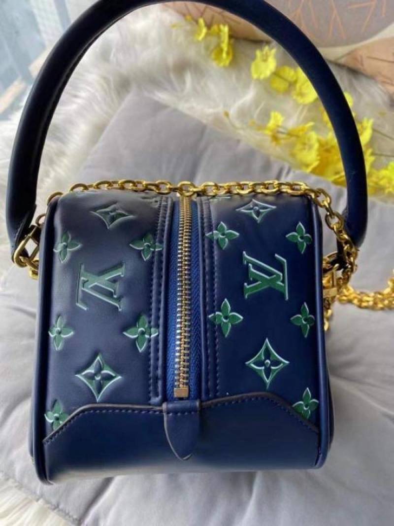Louis Vuitton LV Limited Edition New Square Bag With Dust Bag (Navy Green - 964)