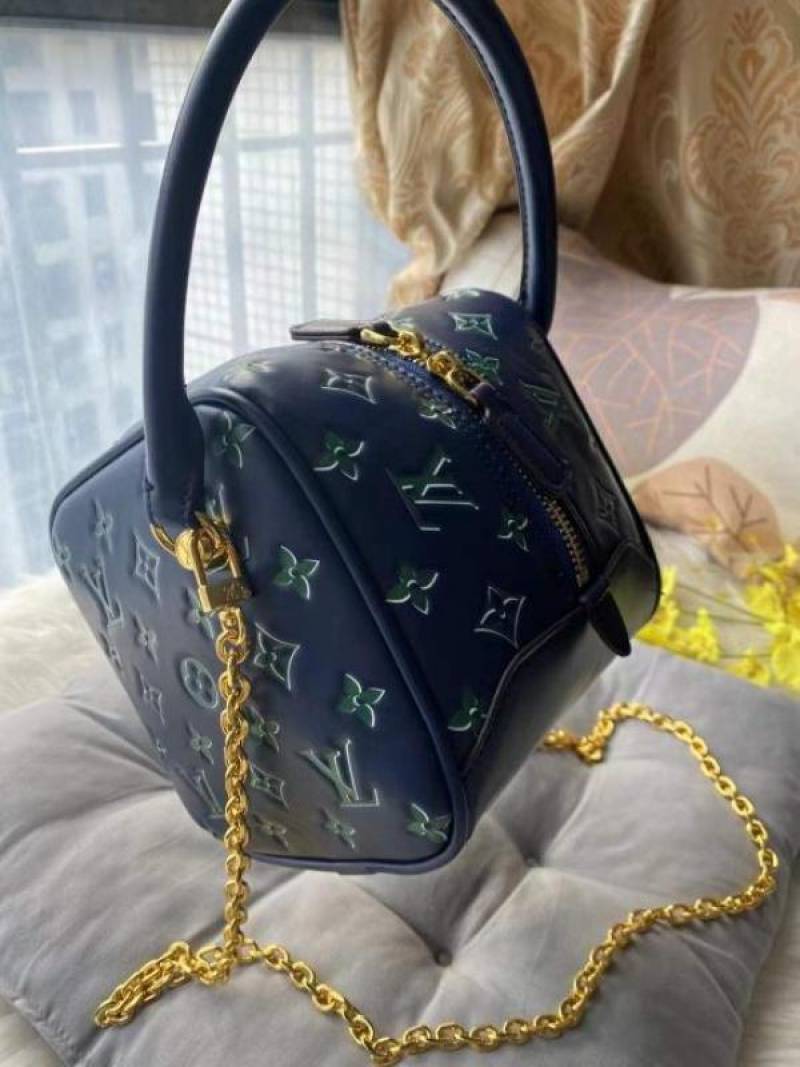 Louis Vuitton LV Limited Edition New Square Bag With Dust Bag (Navy Green - 964)