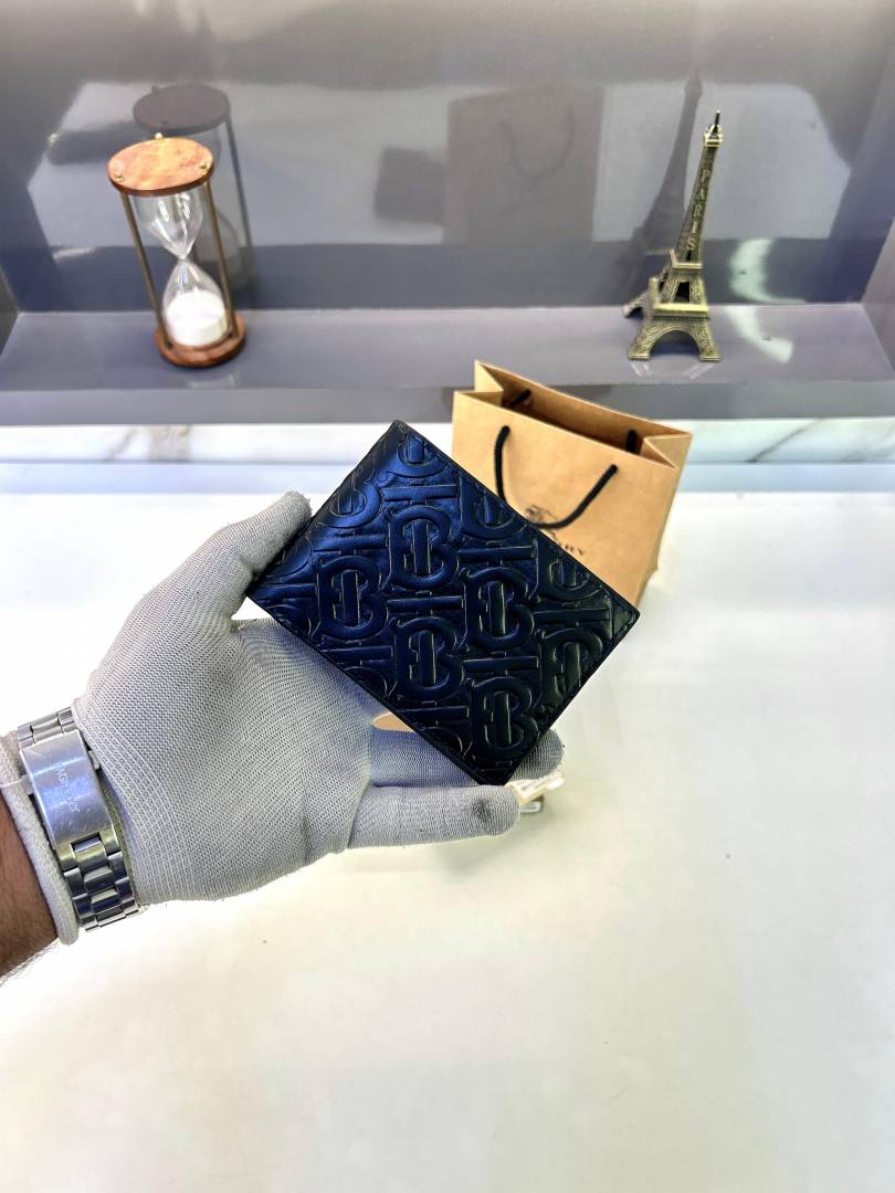 Burberry Black Wallet Premium Quality Fa 366