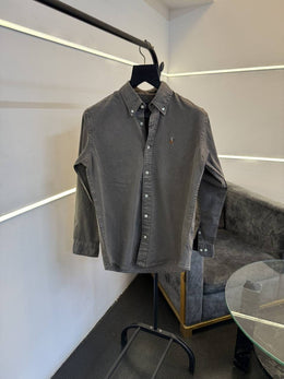 Ralph lauren brown beige denim imported shirt with embroidery logo on chest