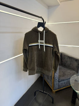 Hugo bos olive imported hoodie with embroidery logo and two side pocket