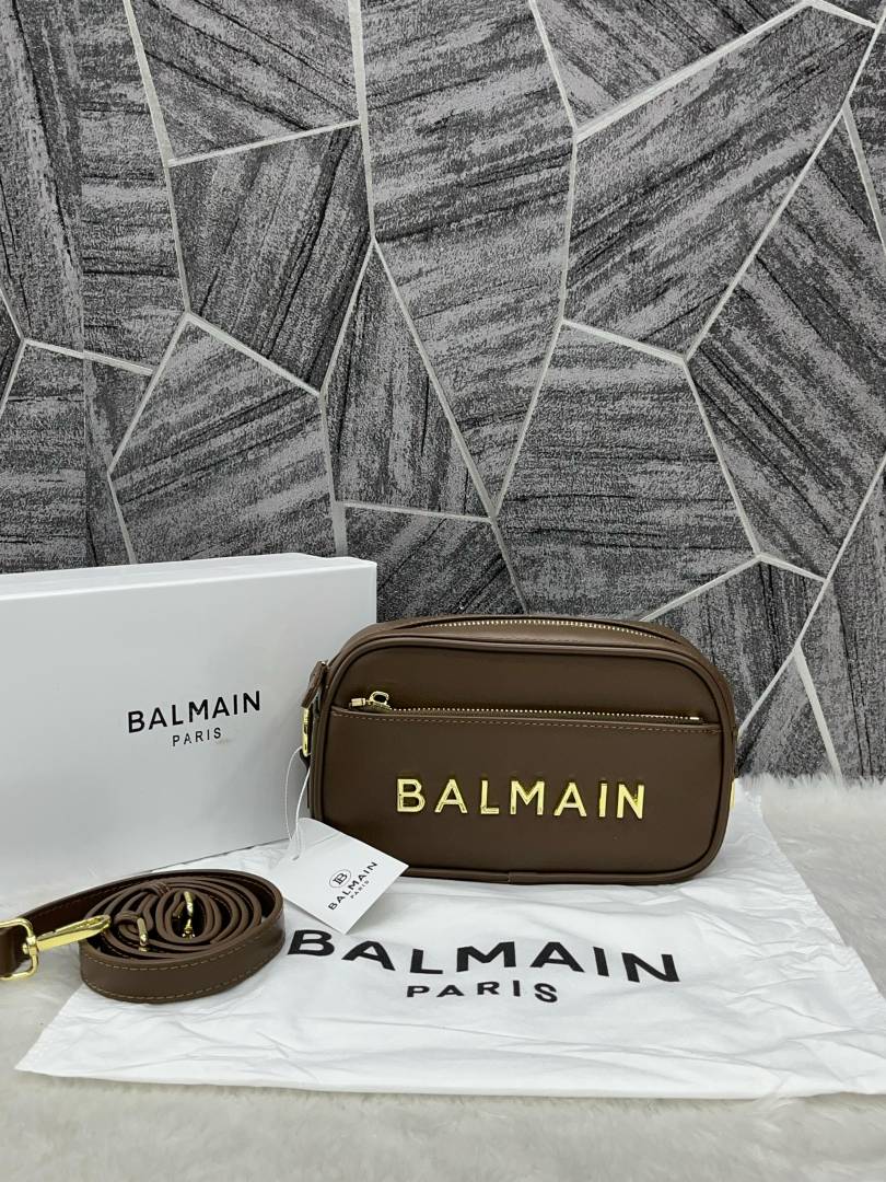Balmain_Brown_Monogram_Camera_Crossbody_Bag_Unisex_With_OriginalBox