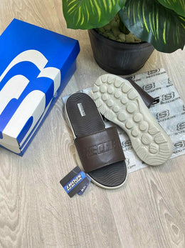 Skechers GOwalk Goga Mat Premium Brown Beige Slides