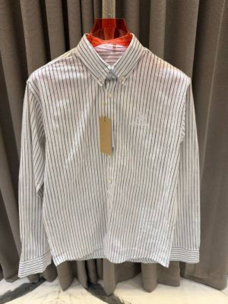 Lorro Pianna Chest Logo Lining Full Sleeves Shirt White