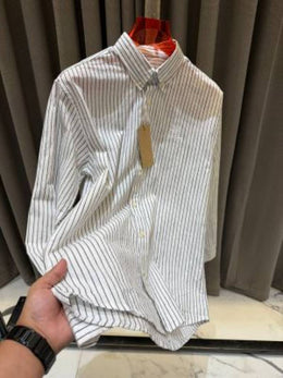 Lorro Pianna Chest Logo Lining Full Sleeves Shirt White