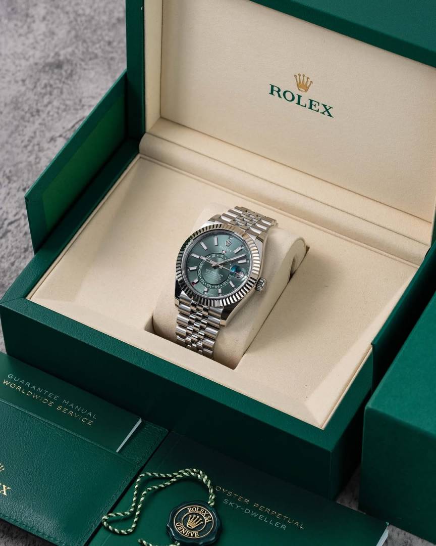 Rolex Oyster Perpetual Sky Dweller Silver-Green