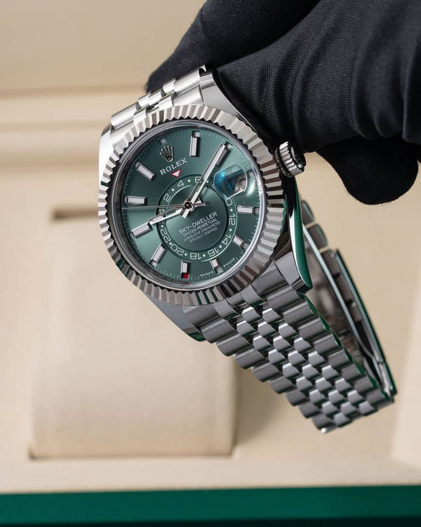 Rolex Oyster Perpetual Sky Dweller Silver-Green