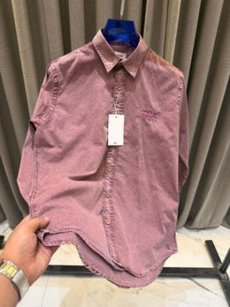 Coch_Cest Logo Full Sleeves Denim Shirt Magenta