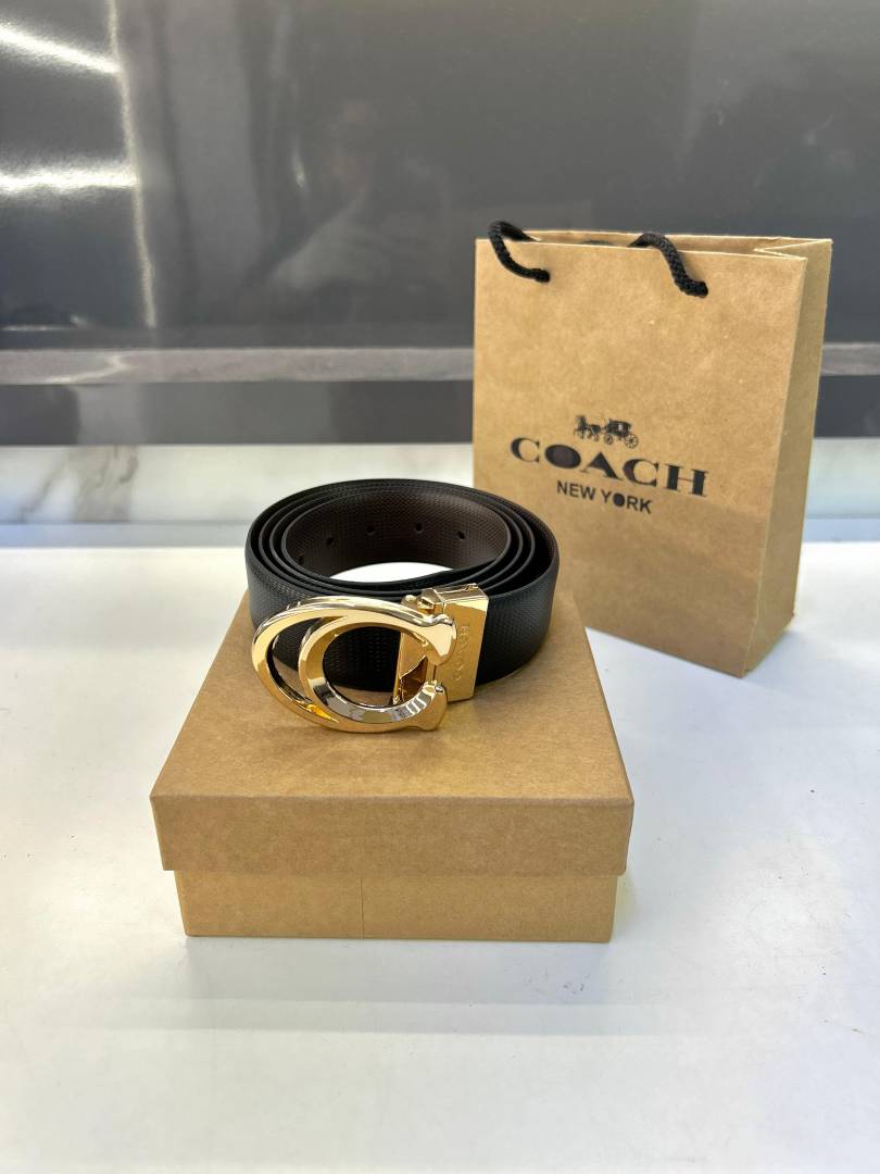 Coach Glossy Golden Belt Fa 327