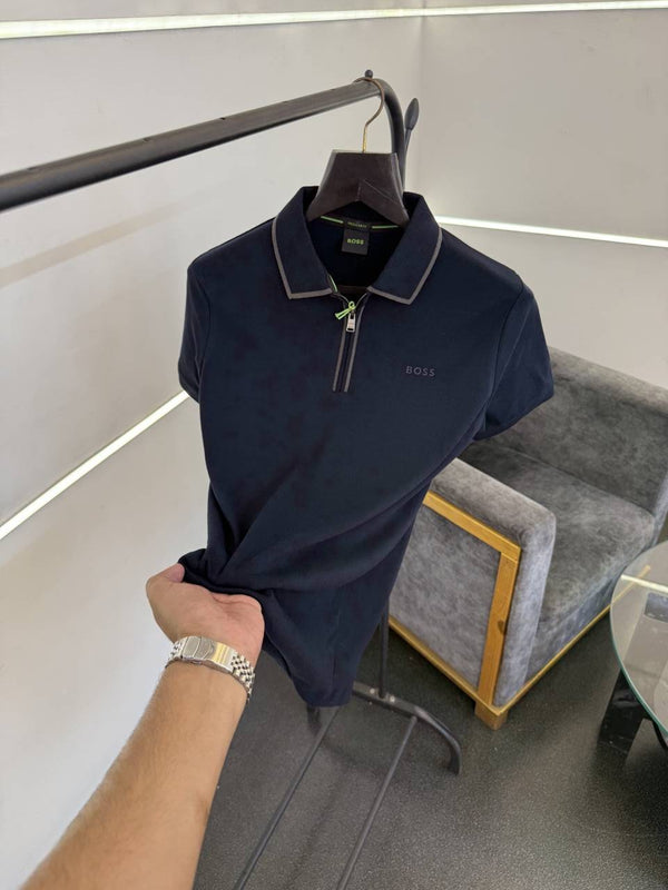 Hugo bos imported quality polo tshirt navy blue