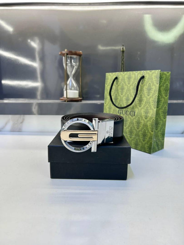 Gucci Silver Rose Gold Belt Fa 426