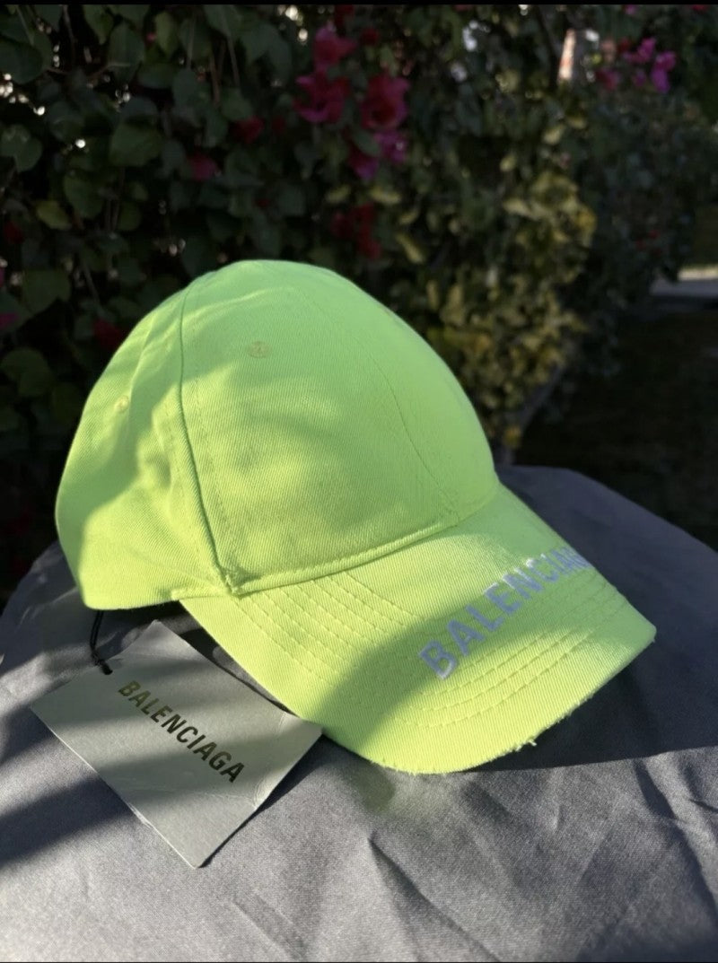 Balenciaga Logo Visor Green Premium Unisex Cap With Safety Box